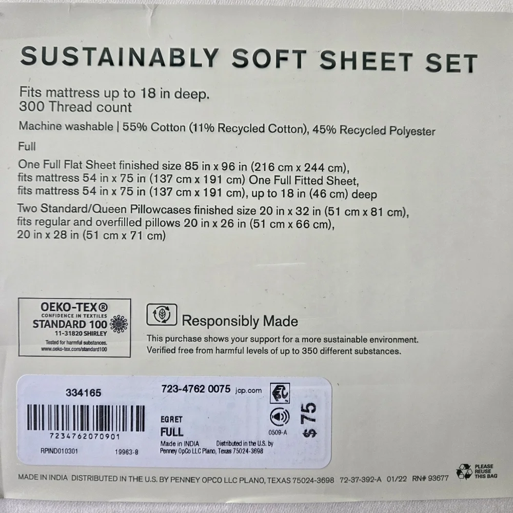 Cream Linden Street Soft Sheet Set